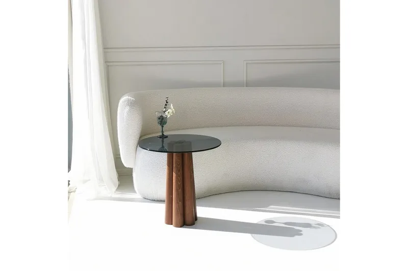 Novera Stuebord 50 cm - Valnøtt/Mørkegrå - Møbler - Bord - Sofabord