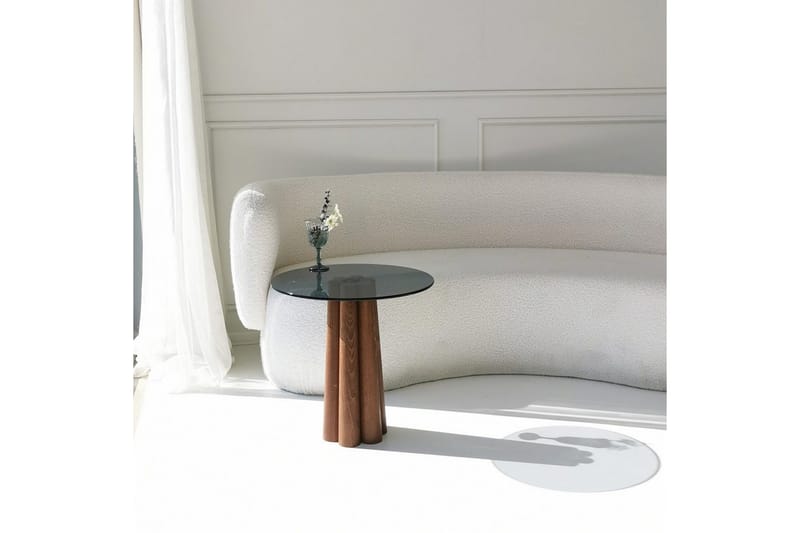 Novera Stuebord 50 cm - Valnøtt/Mørkegrå - Møbler - Bord - Sofabord