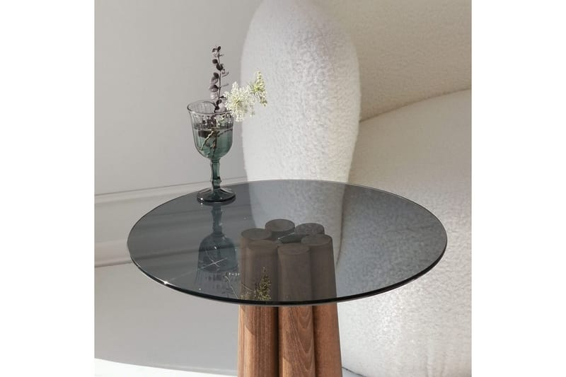 Novera Stuebord 50 cm - Valnøtt/Mørkegrå - Møbler - Bord - Sofabord