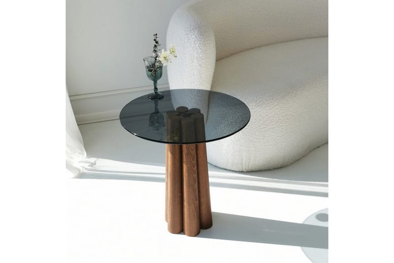 Novera Stuebord 50 cm - Valnøtt/Mørkegrå - Møbler - Bord - Sofabord