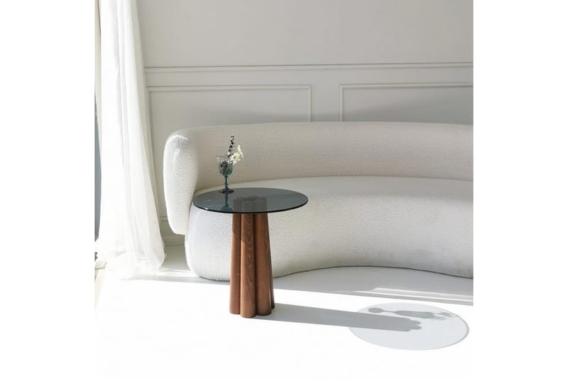 Novera Stuebord 50 cm - Valnøtt/Mørkegrå - Møbler - Bord - Sofabord