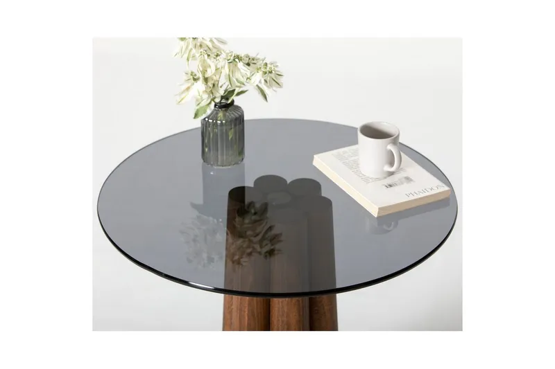 Novera Stuebord 50 cm - Valnøtt/Mørkegrå - Møbler - Bord - Sofabord