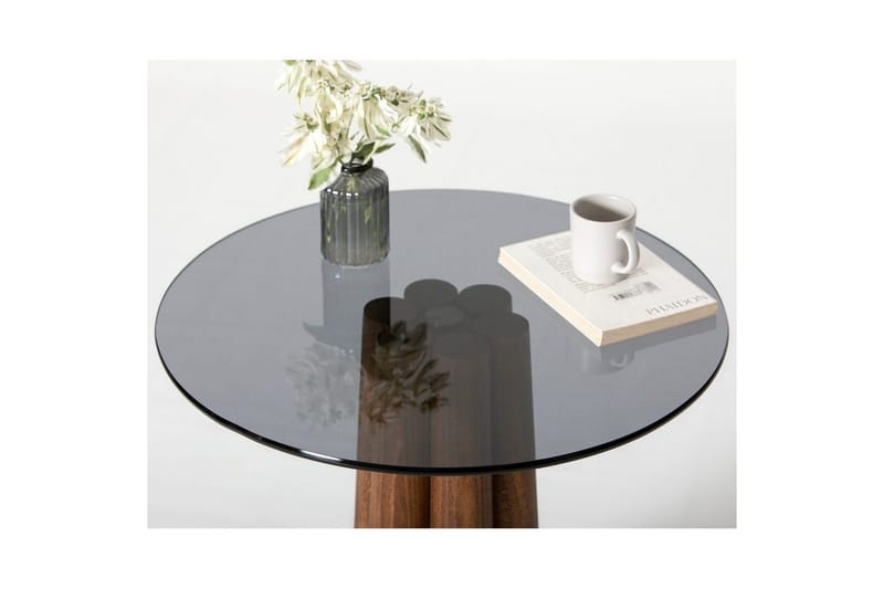 Novera Stuebord 50 cm - Valnøtt/Mørkegrå - Møbler - Bord - Sofabord