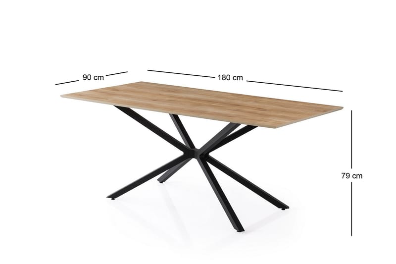 Nox Spisebord 180 cm Rektangulær - Eik - Møbler - Bord - Spisebord & kjøkkenbord