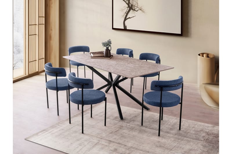 Nox Spisebord 180 cm Rektangulær - Grå - Møbler - Bord - Spisebord & kjøkkenbord