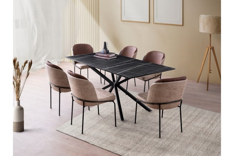 Nox Spisebord 180 cm Rektangulær - Svart - Møbler - Bord - Spisebord & kjøkkenbord
