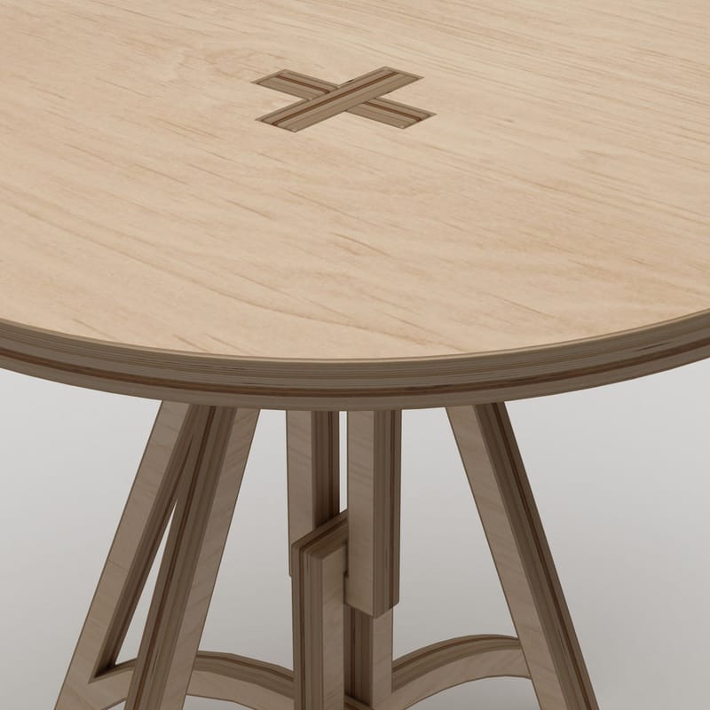 Nurena Spisebord 75 cm - Naturlig tre - Møbler - Bord - Spisebord & kjøkkenbord