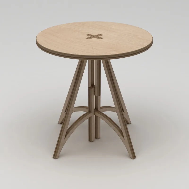 Nurena Spisebord 75 cm, Naturlig tre