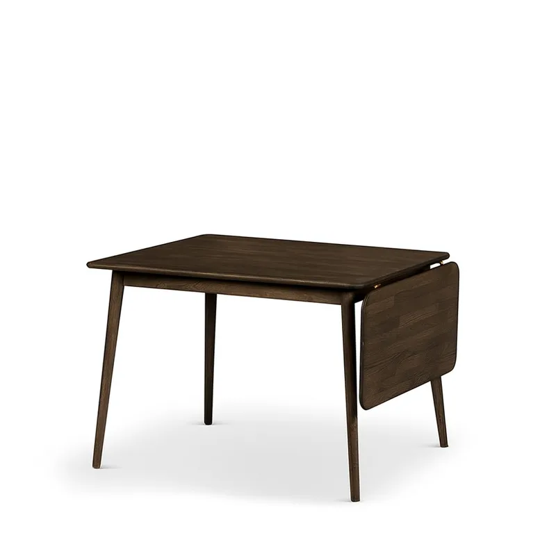 Nyborg Rektangulært Klaffebord 160 cm med Eketopp, Brun