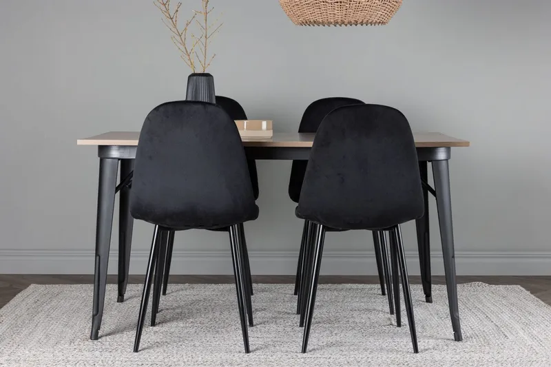 Ochovi spisebord 140 cm med 4 Polar kjøkkenstoler - Møbler - Bord - Spisegrupper