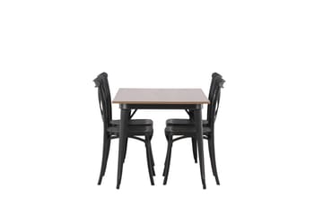 Ochovi Spisegruppe 140 cm Rektangulær med 4 Crosett Stoler - Svart - Møbler - Bord - Spisegrupper