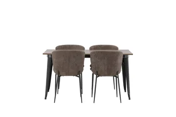 Ochovi Spisegruppe 140 cm Rektangulær med 4 Manjetor Stoler - Beige - Møbler - Bord - Spisegrupper