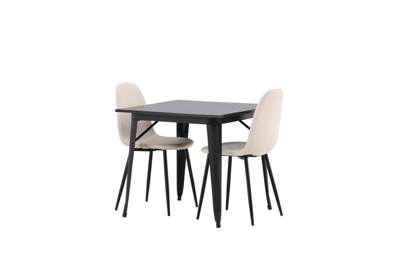 Ochovi Spisegruppe 80 cm Rektangulær med 2 Bennie Stoler - Beige - Møbler - Bord - Spisegrupper