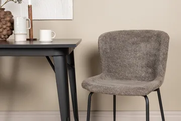 Ochovi Spisegruppe 80 cm Rektangulær med 2 Manjetor Stoler - Svart - Møbler - Bord - Spisegrupper