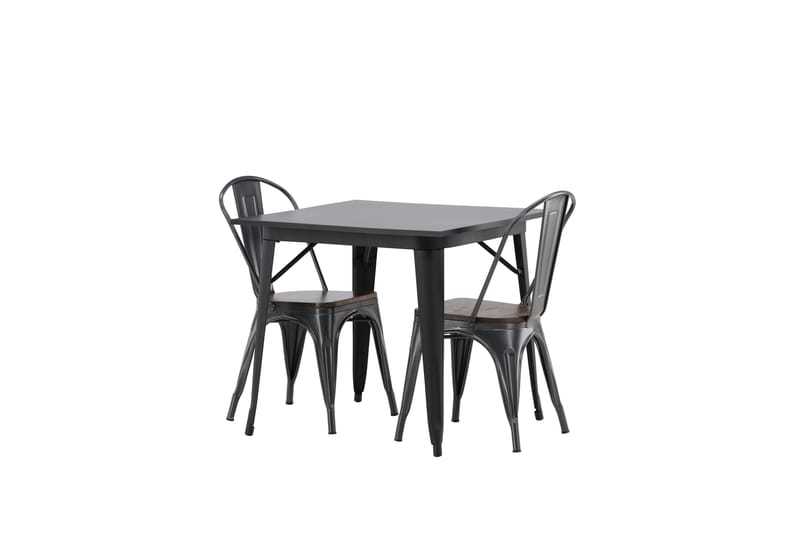 Ochovi Spisegruppe 80 cm Rektangulær med 2 Ochovi Stoler - Mørk grå - Møbler - Bord - Spisegrupper
