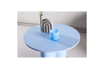 Olivia Rundt Sofabord 80x45 cm i Tre med Malt Tre - Blå - Møbler - Bord - Sofabord