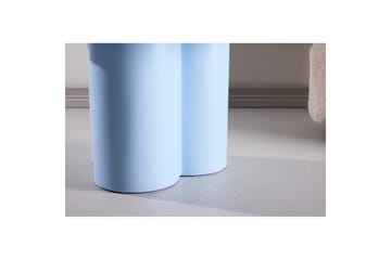 Olivia Rundt Sofabord 80x45 cm i Tre med Malt Tre - Blå - Møbler - Bord - Sofabord