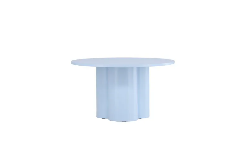 Olivia Rundt Sofabord 80x45 cm i Tre med Malt Tre - Blå - Møbler - Bord - Sofabord