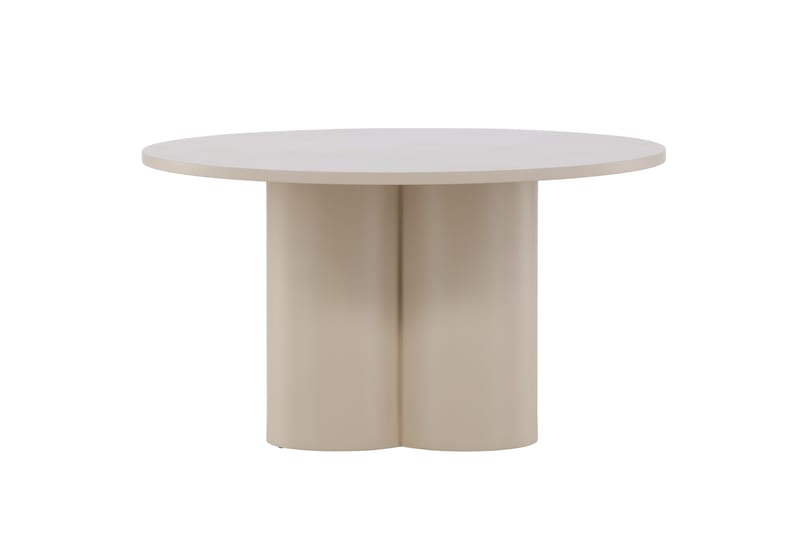 Olivia Sofabord 80 cm Rundt i Malt Tre - Beige - Møbler - Bord - Sofabord