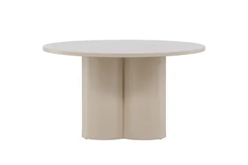 Olivia Sofabord 80 cm Rundt i Malt Tre - Beige - Møbler - Bord - Sofabord