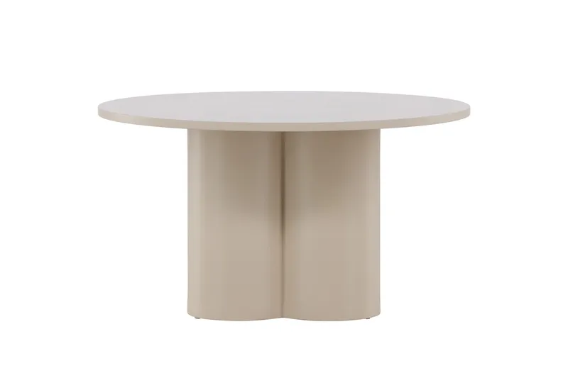 Olivia Sofabord 80 cm Rundt i Malt Tre - Beige - Møbler - Bord - Sofabord