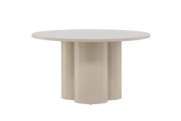 Olivia Sofabord 80 cm Rundt i Malt Tre - Beige - Møbler - Bord - Sofabord