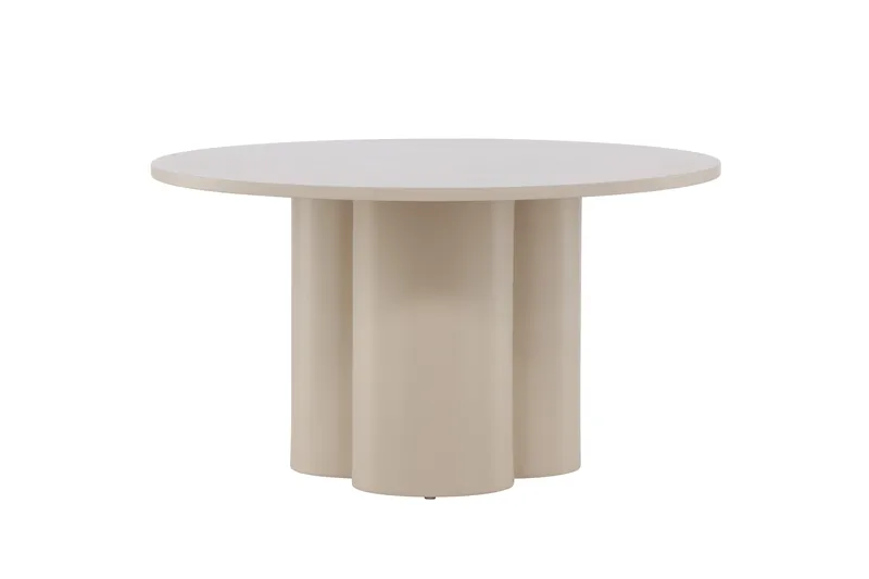 Olivia Sofabord 80 cm Rundt i Malt Tre - Beige - Møbler - Bord - Sofabord
