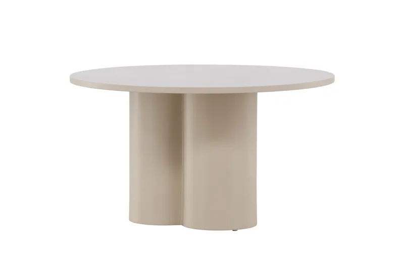Olivia Sofabord 80 cm Rundt i Malt Tre - Beige - Møbler - Bord - Sofabord