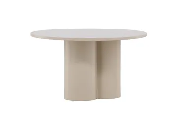 Olivia Sofabord 80 cm Rundt i Malt Tre - Beige - Møbler - Bord - Sofabord
