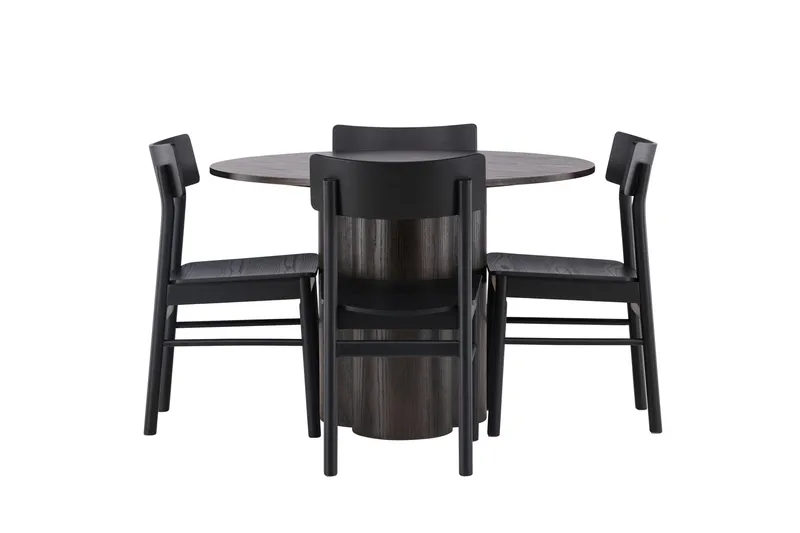 Olivia Spisegruppe + 4 stoler, Mokka