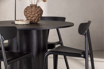 Olivia Spisegruppe 110 cm Rund med 4 Ursholmen Stoler - Sort - Møbler - Bord - Spisegrupper
