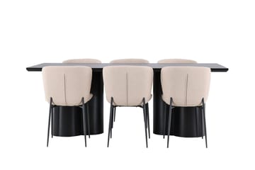 Olivia Spisegruppe 210 cm Rektangulær med 6 Modesto stoler - Møbler - Bord - Spisegrupper
