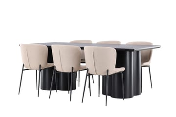 Olivia Spisegruppe 210 cm Rektangulær med 6 Modesto stoler - Møbler - Bord - Spisegrupper
