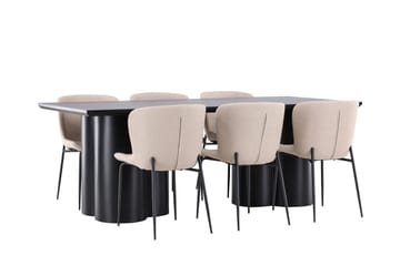 Olivia Spisegruppe 210 cm Rektangulær med 6 Modesto stoler - Møbler - Bord - Spisegrupper