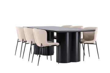 Olivia Spisegruppe 210 cm Rektangulær med 6 Modesto stoler - Møbler - Bord - Spisegrupper