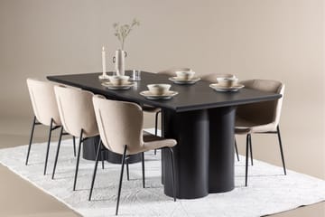 Olivia Spisegruppe 210 cm Rektangulær med 6 Modesto stoler - Møbler - Bord - Spisegrupper