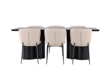 Olivia Spisegruppe 210 cm Rektangulær med 6 Modesto stoler - Møbler - Bord - Spisegrupper