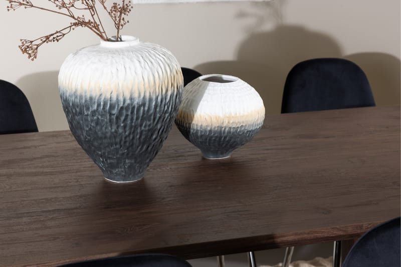 Olivia Spisegruppe 210 cm Rektangulær med 6 Polar stoler - Mocca/Sort - Møbler - Bord - Spisegrupper