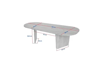 Omari Sofabord 130 cm - Beige - Møbler - Bord - Sofabord