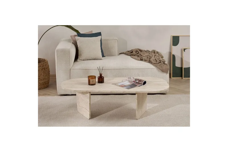 Omari Sofabord 130 cm - Beige - Møbler - Bord - Sofabord
