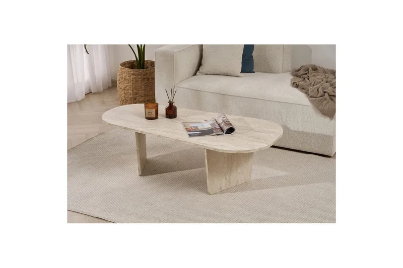 Omari Sofabord 130 cm - Beige - Møbler - Bord - Sofabord