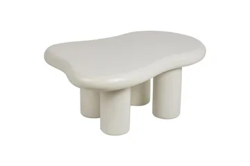 Ondle Asymmetrisk Salongbord 92 cm i Tre med Organisk Form - Hvit - Møbler - Bord - Sofabord