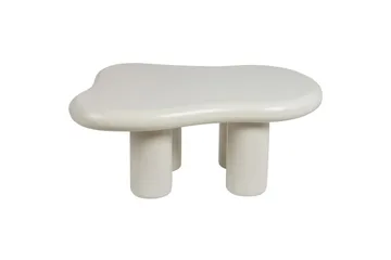 Ondle Asymmetrisk Salongbord 92 cm i Tre med Organisk Form - Hvit - Møbler - Bord - Sofabord