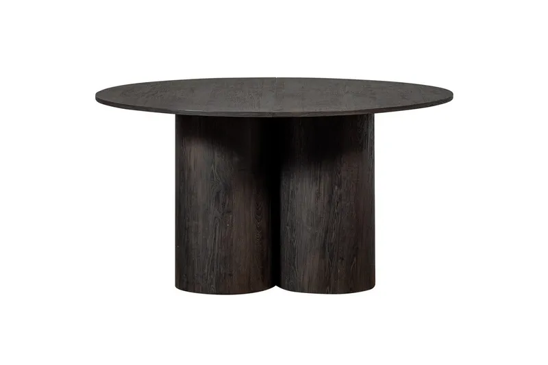 Oona Rundt Spisebord 140 cm med Tre- og Valnøttutseende - Brun - Møbler - Bord - Spisebord & kjøkkenbord