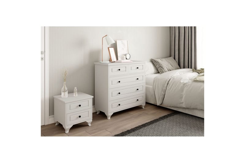 Orval Sminkebord 90 cm - Matt Hvit - Møbler - Bord - Sminkebord & toalettbord