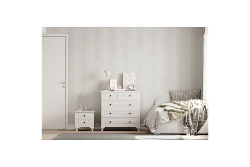 Orval Sminkebord 90 cm - Matt Hvit - Møbler - Bord - Sminkebord & toalettbord