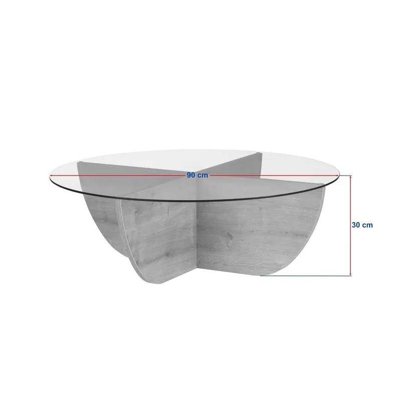 Orwin Sofabord 90 cm - Mørkebrun - Møbler - Bord - Sofabord