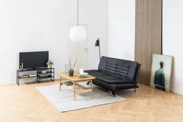 Oscarvik Rektangulært Sofabord med Skuffer og Hylle i Eik - Brun - Møbler - Bord - Sofabord