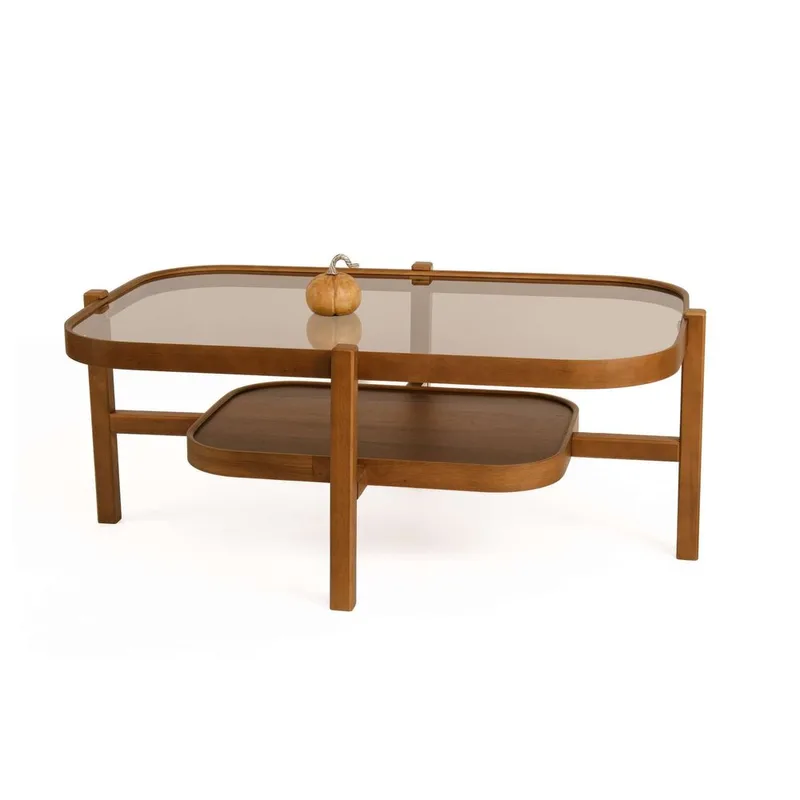 Ostrin Sofabord 110 cm, Mørkebrun