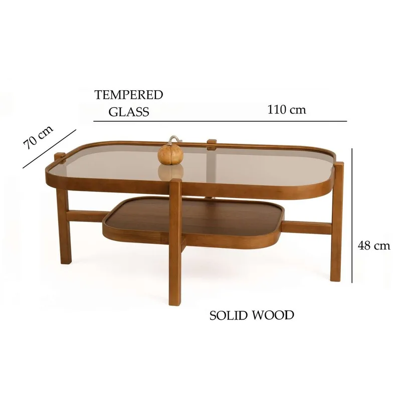Ostrin Sofabord 110 cm - Mørkebrun - Møbler - Bord - Sofabord